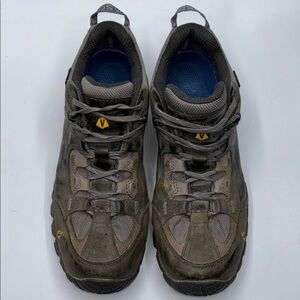 Vasque Men’s Size 9M Mantra 2.0 Brown Green Leather Goretex Hiking Shoes 7068